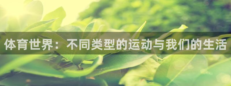 星速体育app：体育世界：不同类型的运动与我们的生活